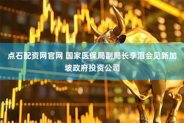 点石配资网官网 国家医保局副局长李滔会见新加坡政府投资公司